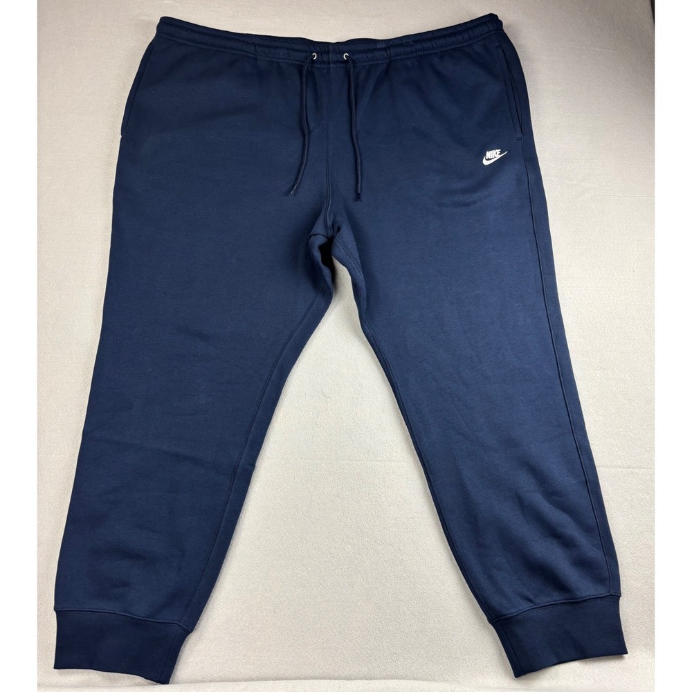 NWT Nike Mens Sweatpants 4XL Navy Blue Standard Fit Taper Leg Joggers Fleece